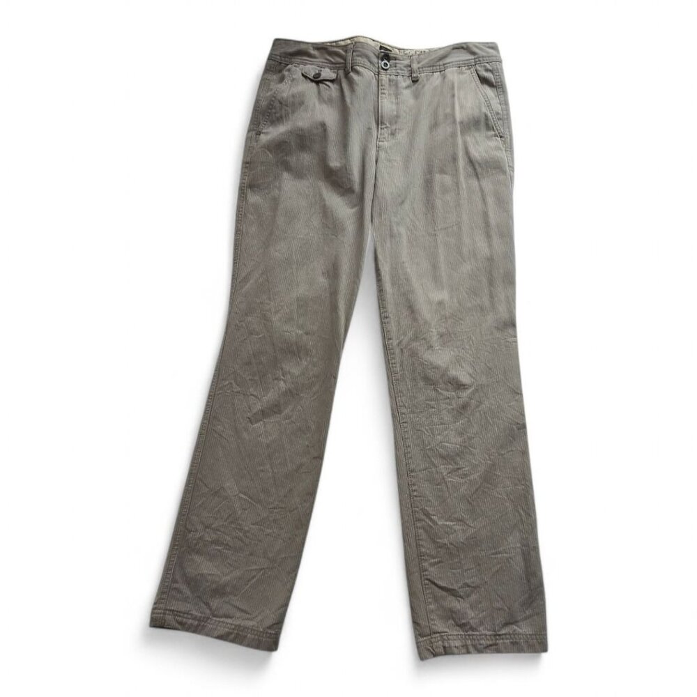Eddie Bauer Womens Beige Cotton Pants Size 12 Straight-Leg Casual Wear